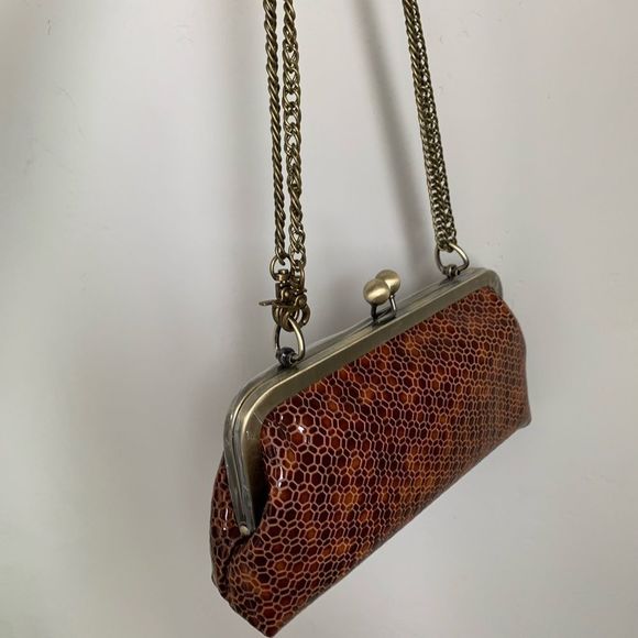 3-Way Use Handmade Genuine Embossed Leather Kisslock Clutch bag - Picture 10 of 16